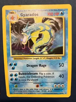 Damaged Pokemon Gyarados & Dark Gyarados Holo Cards Team Rocket/Base Set Lot - Image 4