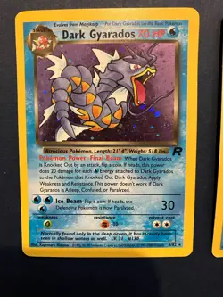 Damaged Pokemon Gyarados & Dark Gyarados Holo Cards Team Rocket/Base Set Lot - Image 5