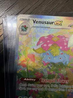 Pokemon Venusaur ex Scarlet & Violet 151 Illustration Rare Full Art Holo - Image 2