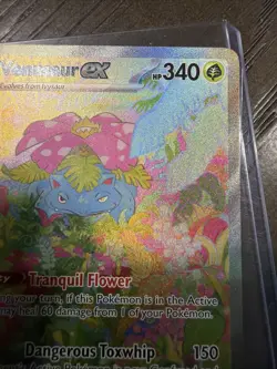 Pokemon Venusaur ex Scarlet & Violet 151 Illustration Rare Full Art Holo - Image 3