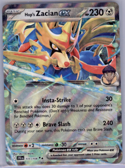 Hop's Zacian EX #111/159 Double Rare Journey Together Pokemon 2025 NM - Image 1