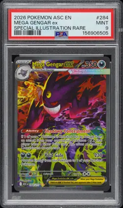 2026 POKEMON ASCENDED HEROES SPECIAL ILLUSTRATION RARE #284 MEGA GENGAR EX PSA 9 - Image 1