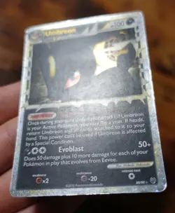 Umbreon 86/90 Prime HGSS Undaunted Pokemon Card MP/HP-Crease - Image 5