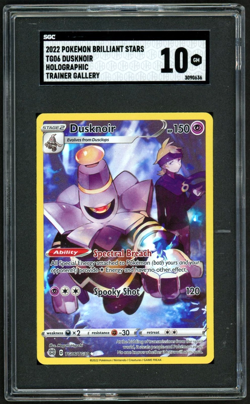 2022 Pokemon Brilliant Stars Dusknoir Holographic Trainer Gallery TG06 SGC 10 - Image 1
