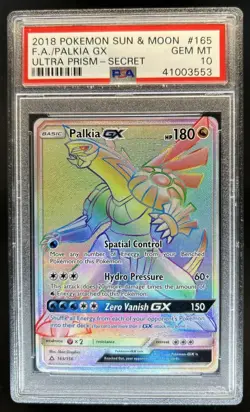 2018 Pokemon SM Ultra Prism Palkia #165/156 PSA 10 GEM MINT - Image 1