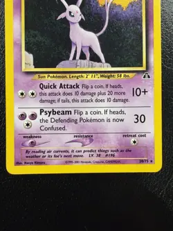 Pokemon TCG Espeon 20/75 Neo Discovery Unlimited LP - Image 3