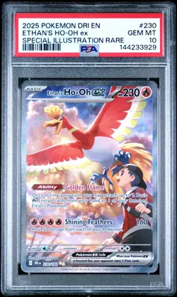 2025 Pokemon Destined Rivals Ethan's Ho-Oh EX Special Illustration Rare PSA 10 - Image 1
