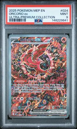 2025 POKEMON MEP EN-ME ULTRA-PREMIUM COLLECTION #024 ORICORIO EX PSA 9 - Image 1