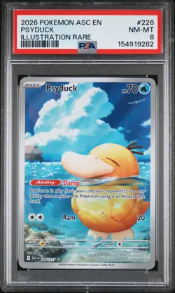 2026 POKEMON ASC EN-ASCENDED HEROES ILLUSTRATION RARE #226 PSYDUCK PSA 8 - Image 1