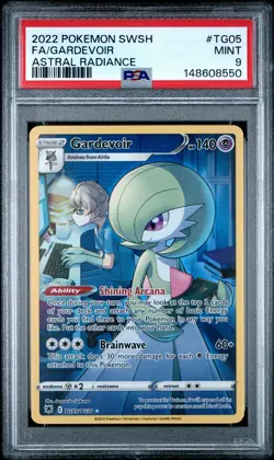 2022 POKEMON SWORD & SHIELD ASTRAL RADIANCE #TG05 FULL ART/GARDEVOIR PSA 9 - Image 1