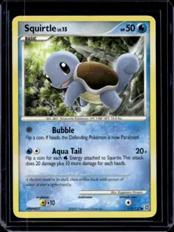 2007 Pokemon Diamond & Pearl Secret Wonders Squirtle #112/132 - Image 1