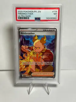2025 POKEMON PFL EN-PHANTASMAL FLAMES ULTRA RARE #119 FIREBREATHER PSA 7 - Image 1