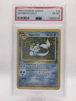 VAPOREON HOLO 1999 Pokemon Jungle PSA 6 - Image 1