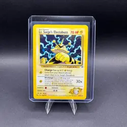 Lt Surges Electabuzz Pokemon Gym Heroes 6/132 Vintage Holo Rare MP - Image 1