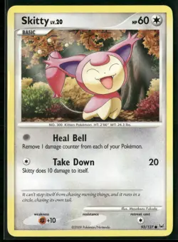Skitty 93/127 Common Platinum Pokemon Near Mint - Image 1