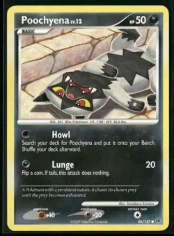 Poochyena 86/127 Common Platinum Pokemon Lightly Played - Image 1