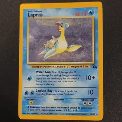 Pokemon Lapras Holo Rare Fossil 10/62 Unlimited 1999 Wizards Ken Sugimori - Image 1