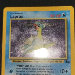 Pokemon Lapras Holo Rare Fossil 10/62 Unlimited 1999 Wizards Ken Sugimori - Image 4