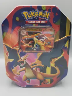 Pokemon TCG Mega Charizard Y-4 Booster Tin-New/Factory Sealed - Image 1