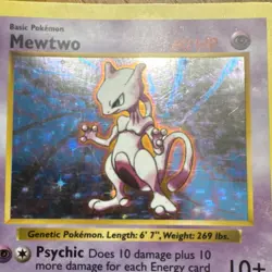 Pokemon Mewtwo Base Set Holo (Shadowless) 10/102 Rare Wizards 1999 - Image 3