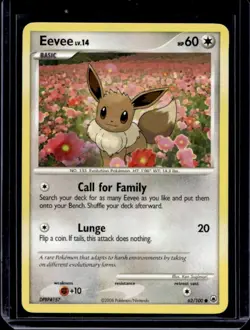 2008 Pokemon Diamond & Pearl Majestic Dawn Eevee #62/100 - Image 1