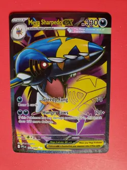 Mega Sharpedo EX 113/94 Ultra Rare full art holo Phastasmal Flames Pokemon 2026 - Image 1