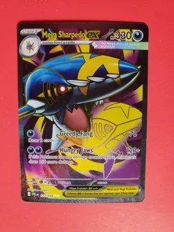 Mega Sharpedo EX 113/94 Ultra Rare full art holo Phastasmal Flames Pokemon 2026 - Image 3