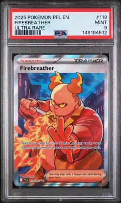 2025 POKEMON PFL EN-PHANTASMAL FLAMES ULTRA RARE #119 FIREBREATHER PSA 9 - Image 1