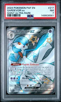 2024 POKEMON PAF EN-PALDEAN FATES SHINY ULTRA RARE #217 GARDEVOIR EX PSA 7 - Image 1