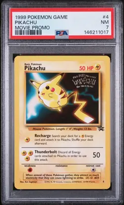 1999 POKEMON GAME MOVIE PROMO #4 PIKACHU PSA 7 - Image 1