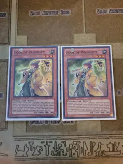 YUGIOH 2X FOOL OF PROPHECY CBLZ-EN035 SUPER 1ST ED NM - Image 1