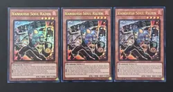 2026 YUGIOH RARITY RA05 1ST ED ULTRA RARE VANQUISH SOUL RAZEN X3 NM - Image 1