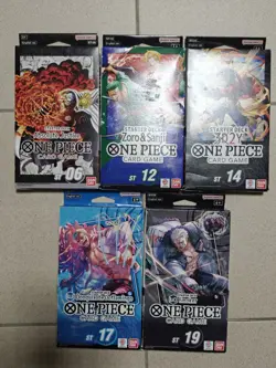 One Piece TCG Starter Deck Lot ST-06, ST-12, ST-14, ST-17, ST-19 - Image 1