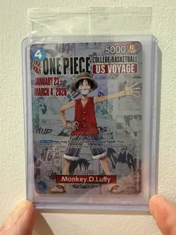 Bandai One Piece CCG Monkey.D.Luffy US Voyage Promo Card P-055 - Image 1