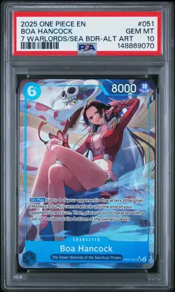 2025 ONE PIECE SEVEN WARLORDS OF THE SEA BINDER SET #051 BOA HANCOCK PSA 10 - Image 1