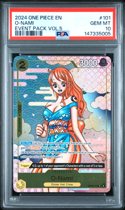 2024 ONE PIECE O-NAMI EVENT PACK VOL.5 #101 PSA 10 - Image 1