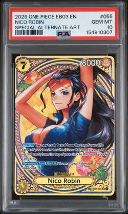 PSA 10 2026 ONE PIECE EB03 HEROINES EDITION 055 NICO ROBIN SPECIAL ALT ART - Image 1