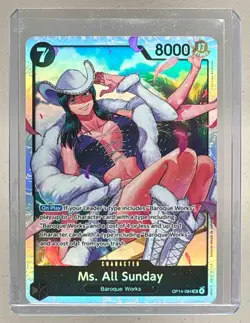 Ms. All Sunday 2026 One Piece Azure Sea's Seven #OP14-084 Super Rare - Image 1