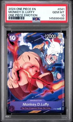 2024 One Piece En Monkey D Luffy Emotion #041 PSA 10 Gem - Image 1