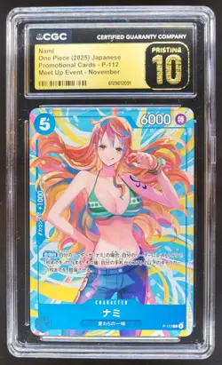 2025 ONE PIECE JP NAMI PROMO P-112 MEET UP EVENT CGC 10 PRISTINE PT - Image 1