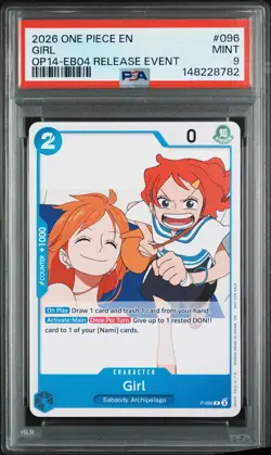 2026 ONE PIECE PROMOS THE AZURE SEA'S SEVEN RELEASE EVENT #096 GIRL PSA 9 - Image 1