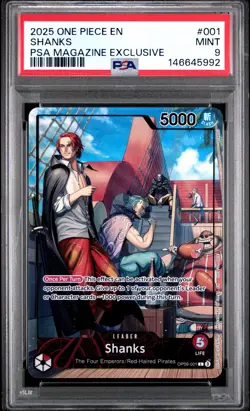 2025 ONE PIECE PROMOS PSA MAGAZINE EXCLUSIVE #001 SHANKS PSA 9 - Image 1
