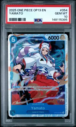 2025 ONE PIECE OP13-CARRYING ON HIS WILL #054 YAMATO PSA 10 - Image 1
