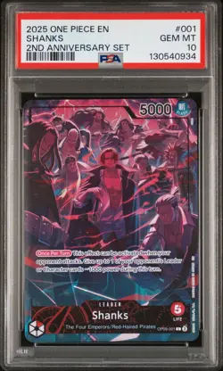 2025 ONE PIECE ENGLISH VERSION 2ND ANNIVERSARY SET #001 SHANKS PSA 10 - Image 1