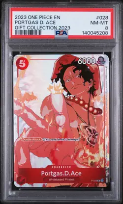 2023 ONE PIECE GIFT COLLECTION 2023 #028 PORTGAS D. ACE PSA 8 - Image 1