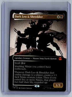 Dark Leo & Shredder (Borderless) Teenage Mutant Ninja Turtles Foil #220 - Image 1