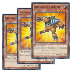 Yugioh - Neo-Spacian Grand Mole x 3 - NM - Plus Free Holographic Card - Image 1