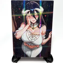 Overlord Albedo Sexy Hot Anime Waifu Girl Doujin Lewd Goddess Story ACG Art Card - Image 2