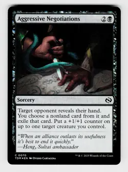 Magic the Gathering | MTG, Foil, Aggressive Negotiations, No.70, C - Image 1