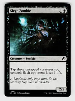 Magic the Gathering | MTG, Foil, Siege Zombie, No.131, C - Image 1